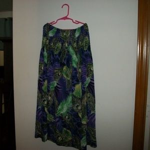 Strapless dress- ribbed top